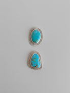 Wooten & Co. Palmer turquoise statement rings in sterling silver with intricate linear textured settings