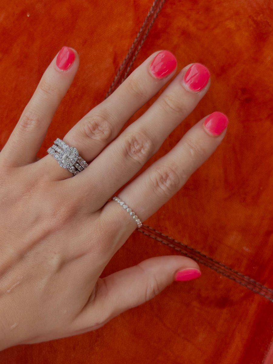 Worland Silver Dotted Ring Band - Horseshoe J & Co.