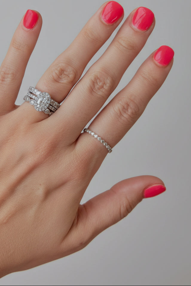 Worland Silver Dotted Ring Band - Wooten's