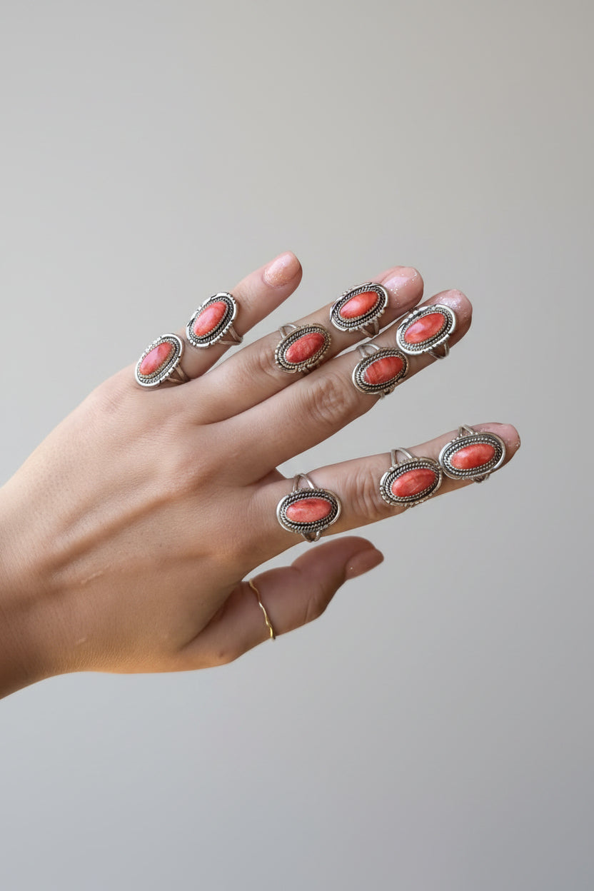 Wortham Red Spiny Oyster Ring - Wooten's