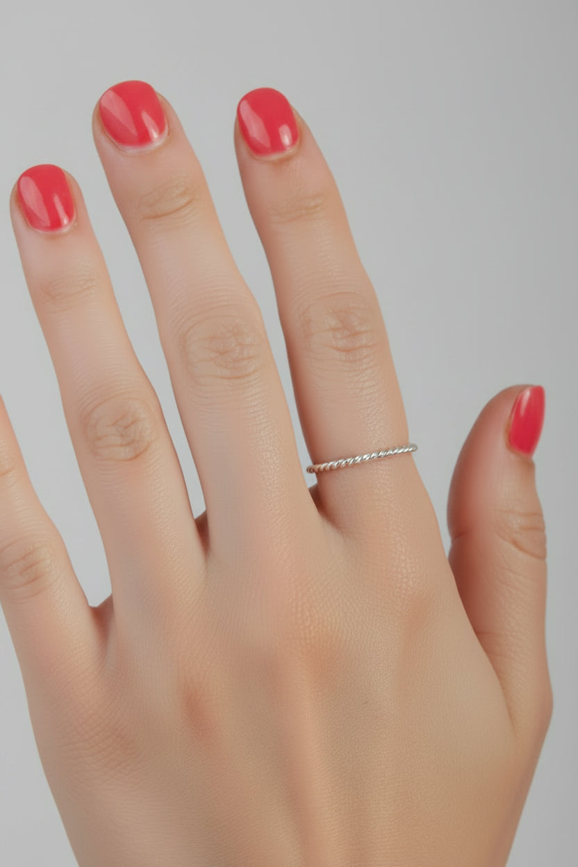 Wyarno Silver Twist Ring Band - Wooten's