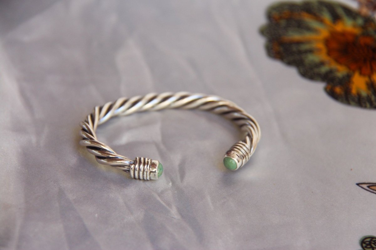 Wylie Turquoise Cable Cuff Bracelet - Horseshoe J & Co.