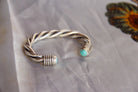 Wylie Turquoise Cable Cuff Bracelet (Large) - Horseshoe J & Co.