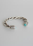 Wylie Turquoise Cable Cuff Bracelet (Large) - Wooten's