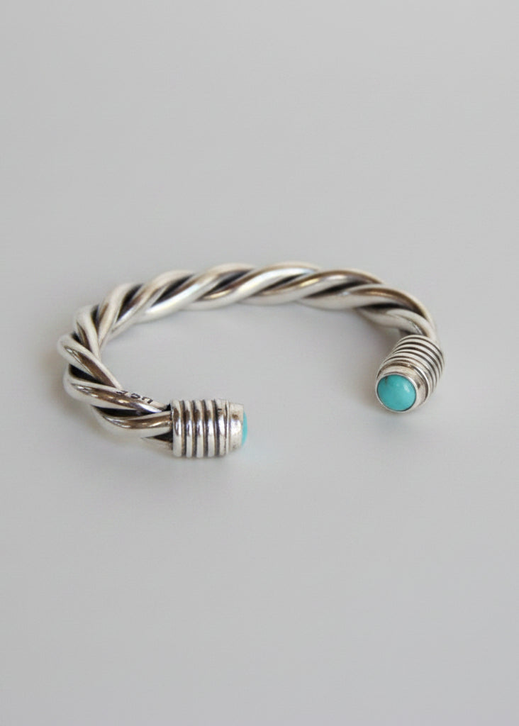 Wylie Turquoise Cable Cuff Bracelet (Large) - Wooten's