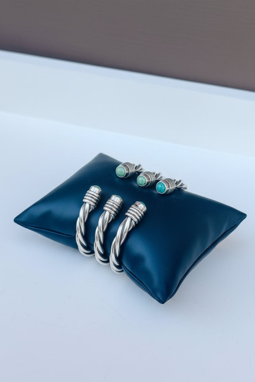 Wylie Turquoise Cable Cuff Bracelet - Wooten's
