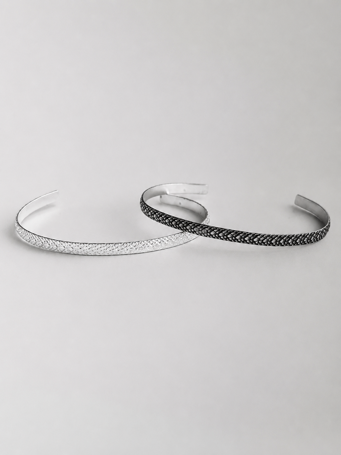 Yancey Silver Snake Patterned Cuff - Wooten's