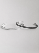 Yancey Silver Snake Patterned Cuff - Wooten's