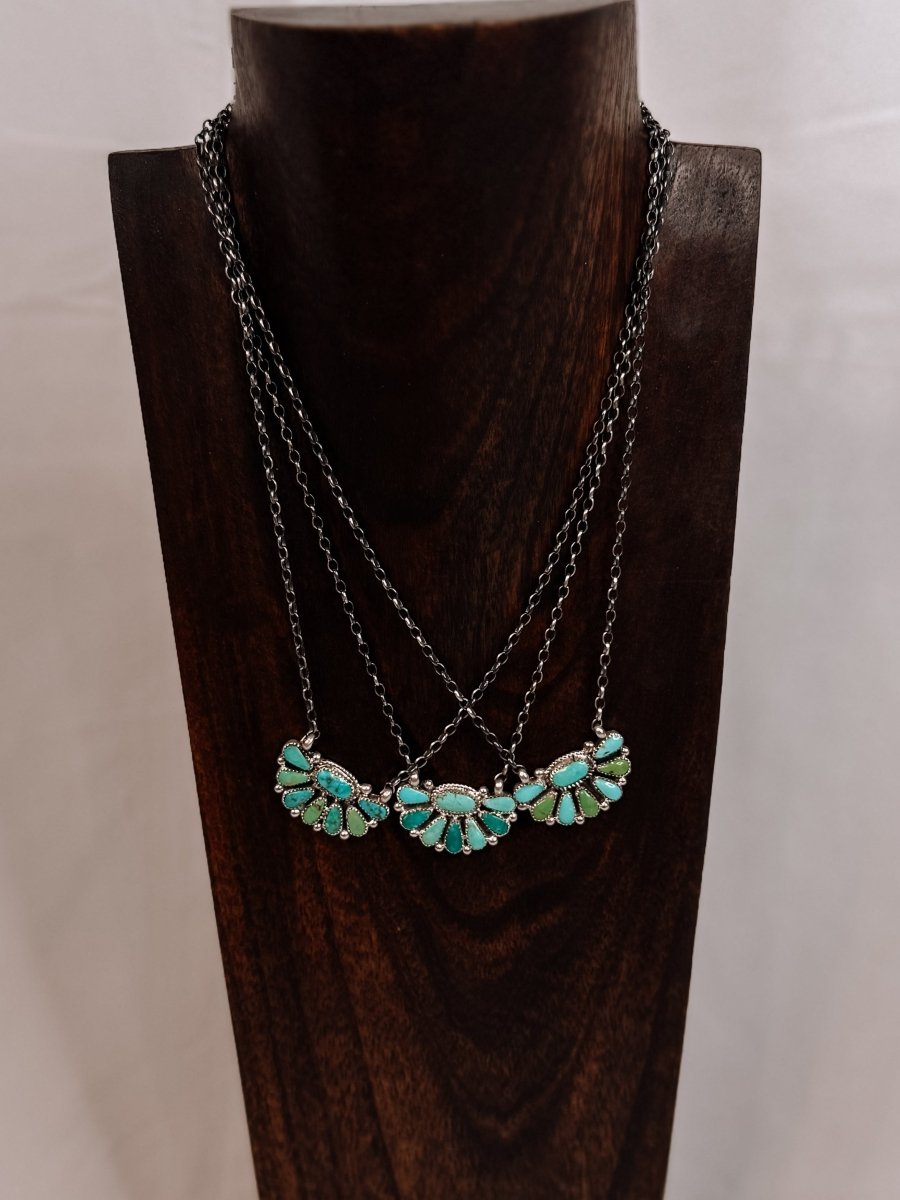 Yantis Turquoise Half Cluster Necklace - Wooten's