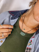 Yantis Turquoise Half Cluster Necklace - Wooten's