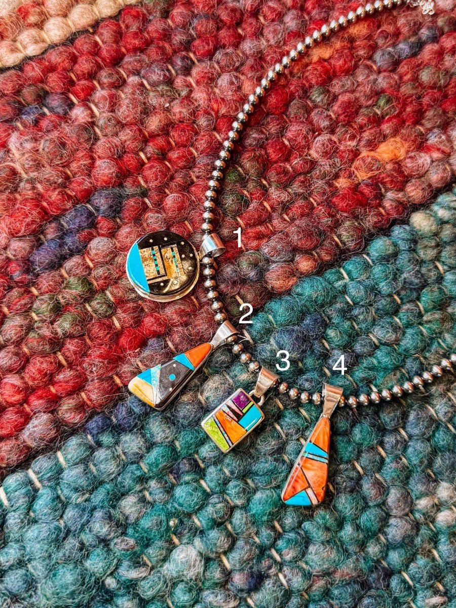Zuni Multi - Stone Necklace Pendants - Horseshoe J & Co.